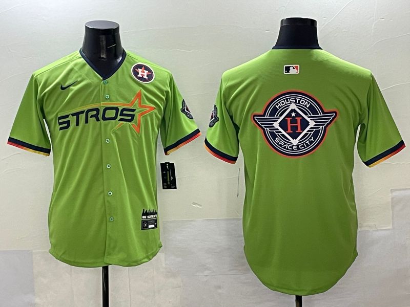 Men Houston Astros Blank Green three generations Joint Name 2025 Nike MLB Jersey style 29